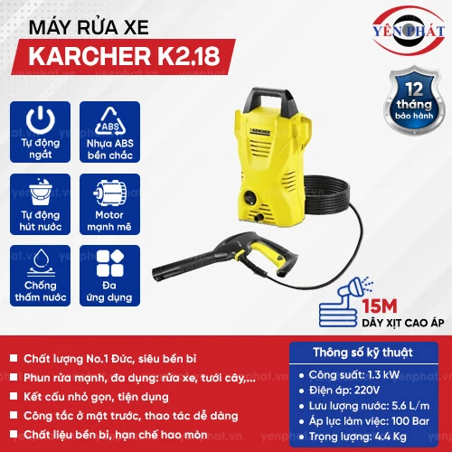 Máy xịt rửa xe Karcher K2.18 2