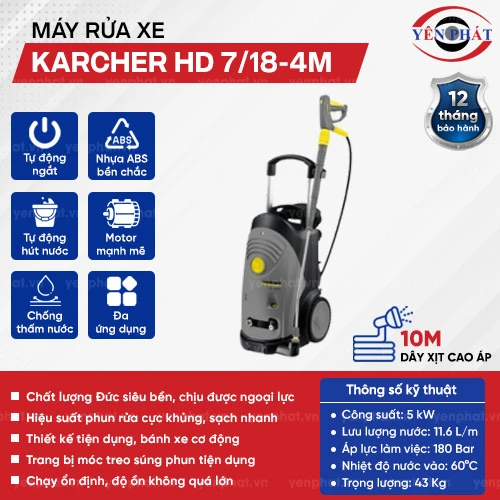 Máy xịt rửa xe ô tô cao áp Karcher HD 7/18-4M 2