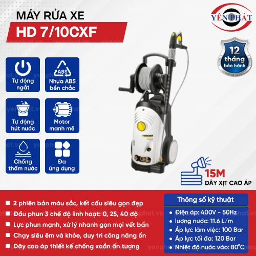 Máy phun rửa xe áp lực nước lạnh HD 7/10CXF 2