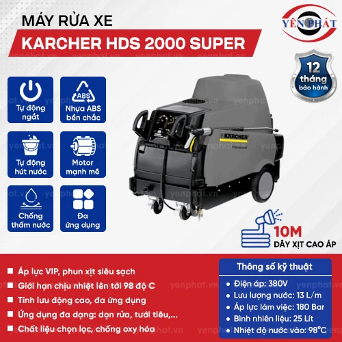 Máy rửa xe công nghiệp Karcher HDS 2000 Super 2