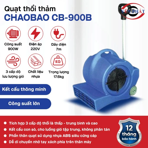 Quạt sấy thảm 3 cấp Chaobao CB-900B 2