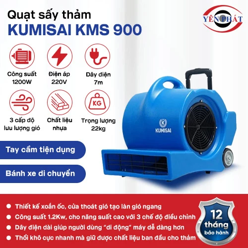 Quạt sấy thảm Kumisai KMS 900 2