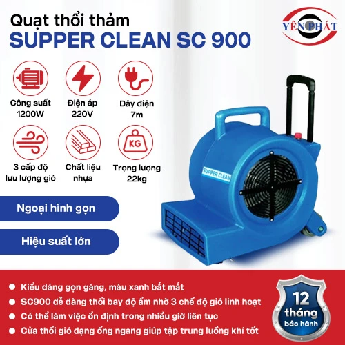 Quạt sấy thảm Supper Clean SC 900 2