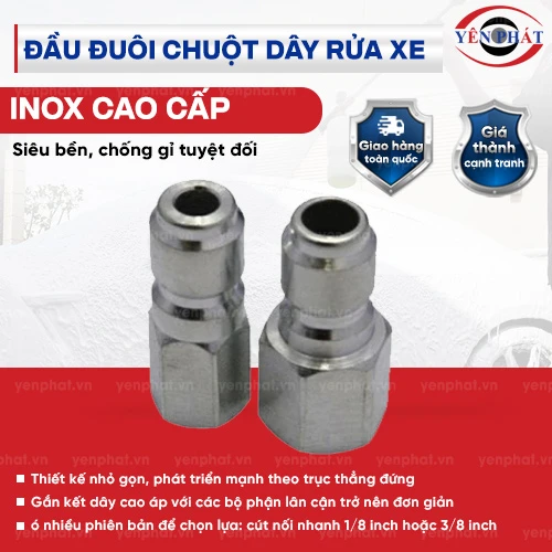 Đầu đuôi chuột dây rửa xe cao áp 2