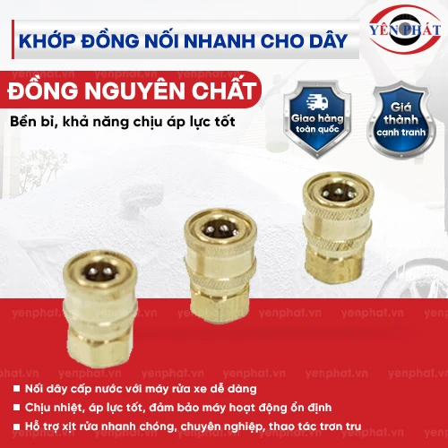 Khớp đồng nối nhanh cho dây 2