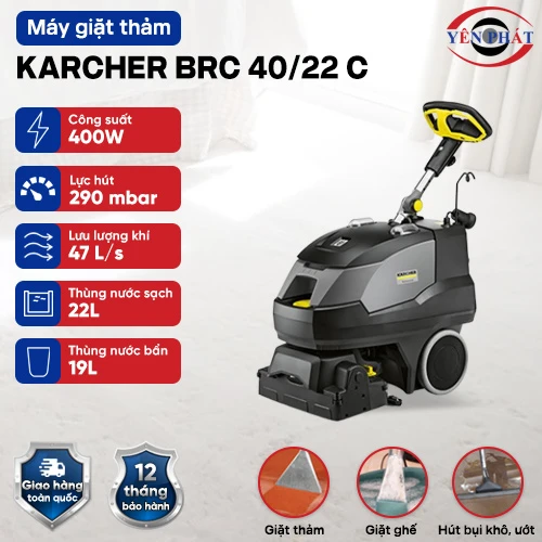 Máy giặt thảm phun hút Karcher BRC 40/22 C 2