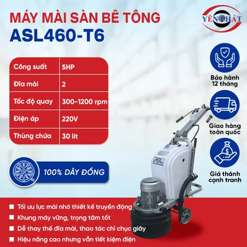 Máy mài sàn bê tông ASL460-T6 2
