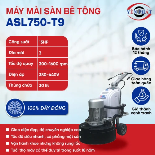 Máy mài sàn bê tông ASL750-T9 2