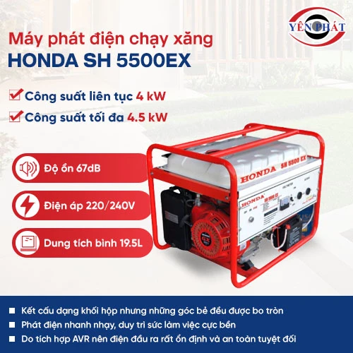 Máy phát điện Honda 4 thì SH 5500EX 2