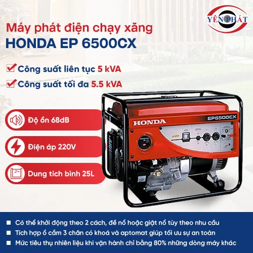Máy phát điện Honda 1 pha EP 6500CX 2