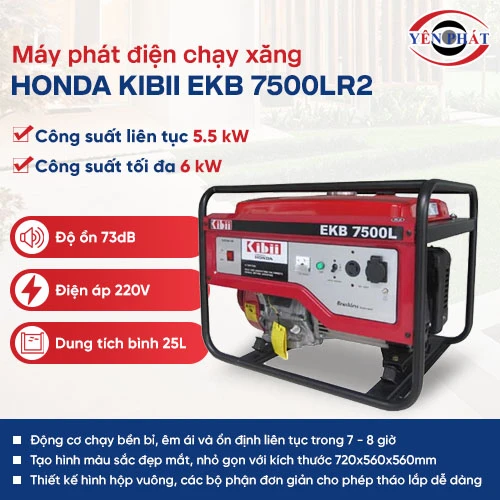 Máy phát điện Honda Kibii EKB 7500LR2 chính hãng 2