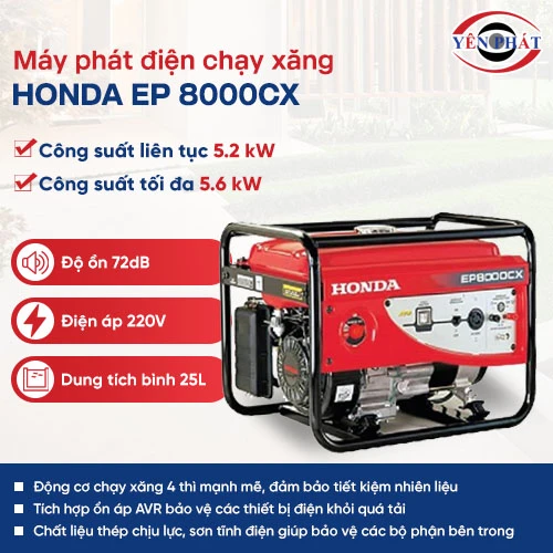 Máy phát điện Honda đề nổ EP8000CX 2