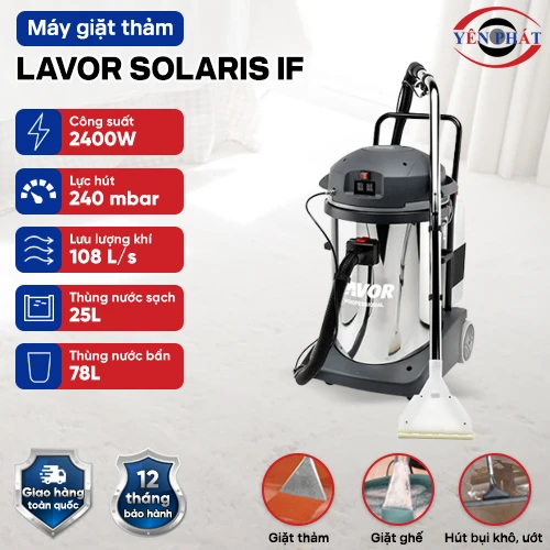 Máy phun hút giặt thảm Lavor SOLARIS IF 2