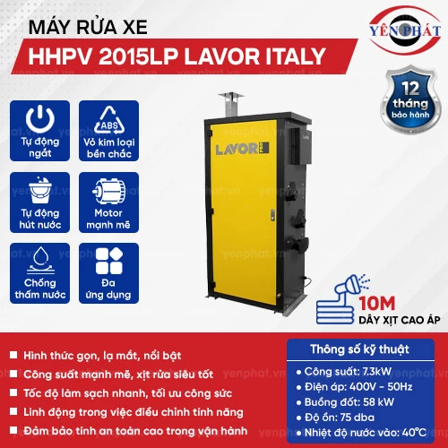 Máy rửa xe nước nóng chính hãng HHPV 2015LP Lavor Italy 2
