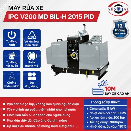 Máy rửa xe nước nóng IPC V200 MD SIL-H 2015 PiD (Động cơ Diesel) 2