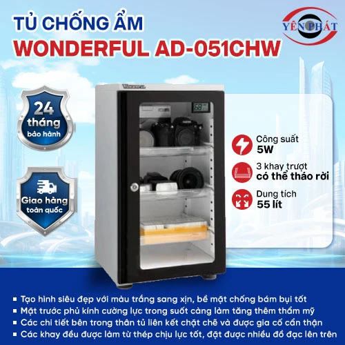 Tủ chống ẩm máy ảnh Wonderful AD-051CHW 2