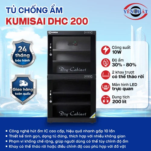 Tủ chống ẩm máy ảnh Kumisai DHC 200 2