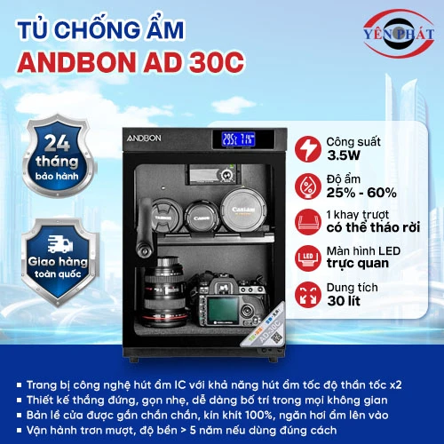 Tủ chống ẩm Andbon AD 30C 2