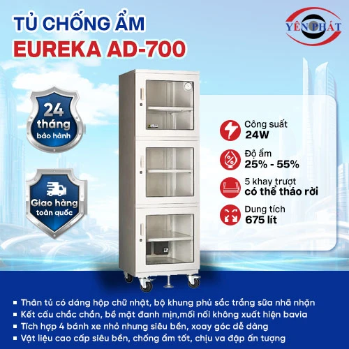 Tủ giữ ẩm máy ảnh chính hãng Eureka AD-700 2