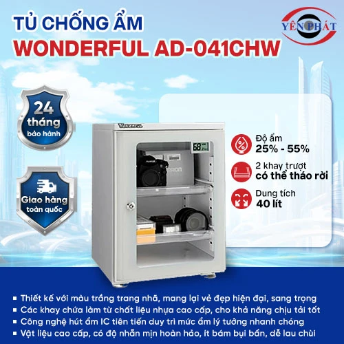 Tủ giữ ẩm máy ảnh chính hãng Wonderful AD-041CHW 2