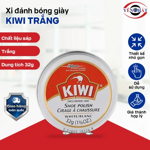 Xi đánh bóng giày trắng Kiwi 32g 2