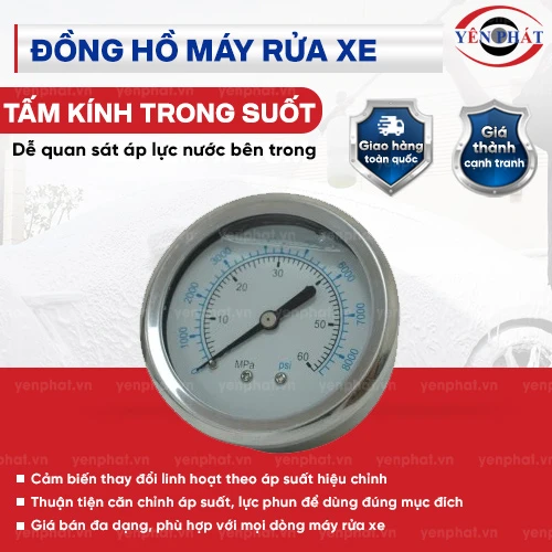 Đồng hồ đo áp lực máy rửa xe áp lực 2