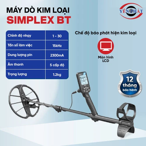 Máy dò kim loại dưới lòng đất giá rẻ Simplex BT 2