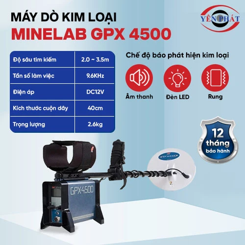 Máy dò vàng bạc đồng và kim loại GPX 4500 2