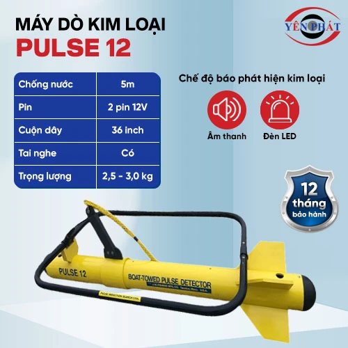 Máy dò tìm kim loại ở dưới nước Pulse 12 Mỹ 2