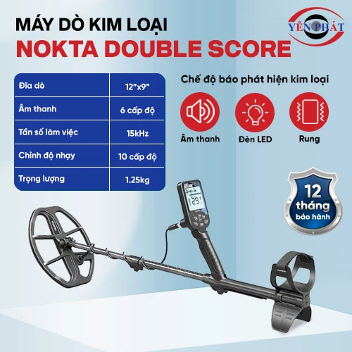 Máy dò kim loại dưới lòng đất cao cấp Nokta Double Score 2