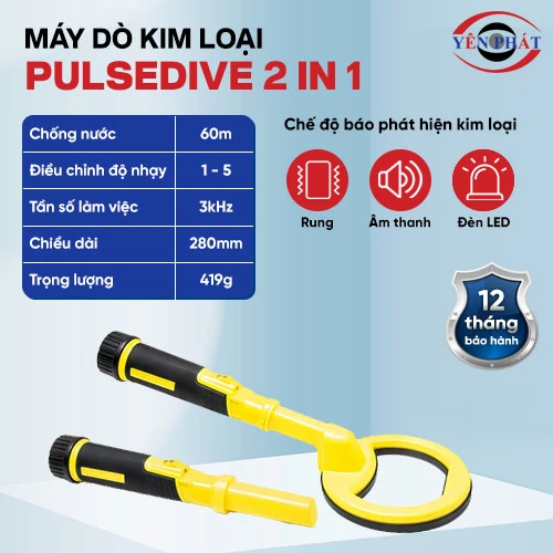 Máy dò kim loại cầm tay dưới nước PulseDive 2 in 1 2