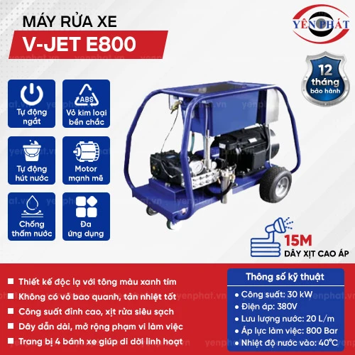 Máy xịt rửa xe hơi cao áp V-JET E800 2