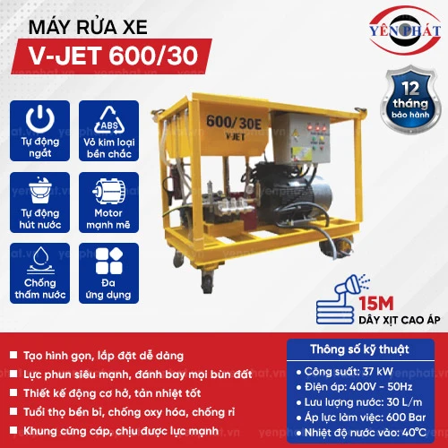Máy xịt rửa xe máy cao áp V-JET 600/30 2