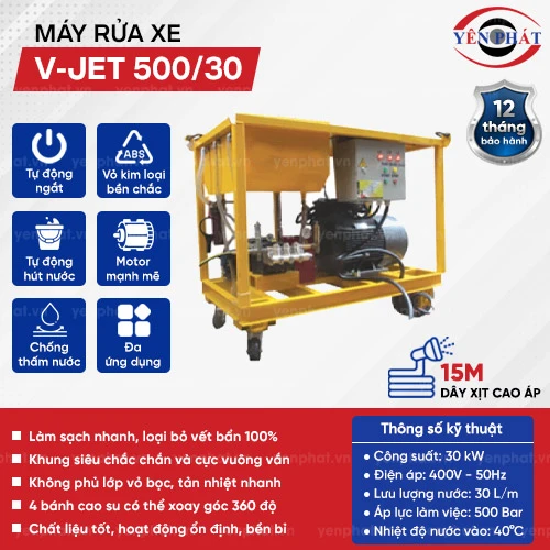 Máy xịt rửa xe ô tô cao áp V-JET 500/30 2