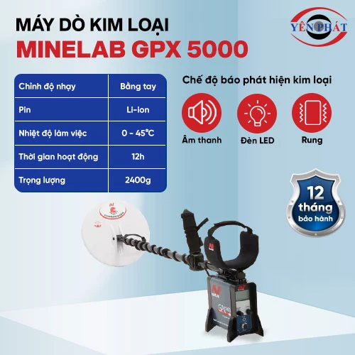 Máy dò vàng bạc đồng và kim loại GPX 5000 2