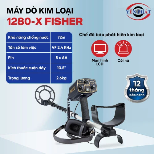 Máy dò kim loại dưới nước cao cấp 1280-X Fisher Mỹ 2