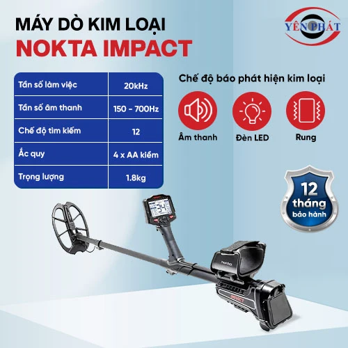 Máy dò kim loại dưới lòng đất chính hãng Nokta Impact 2