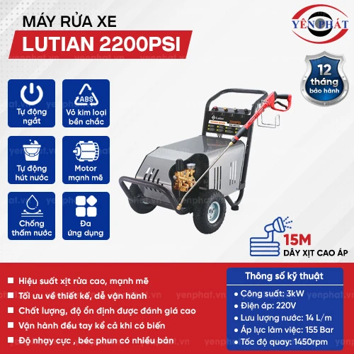 Máy Rửa Xe Lutian 2200psi 2