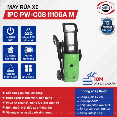 Máy rửa xe nước lạnh IPC PW-C08 I1106A M 2