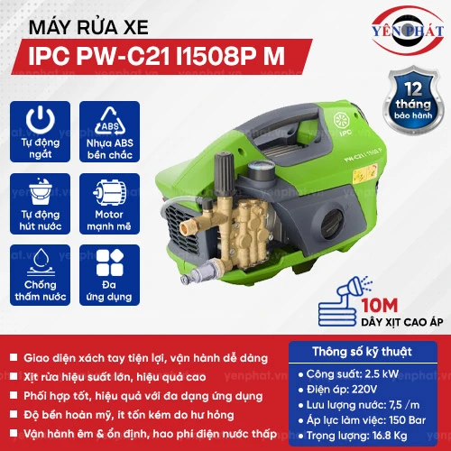 Máy rửa xe nước lạnh IPC PW-C21 I1508P M 2