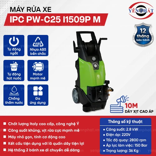 Máy rửa xe nước lạnh IPC PW-C25 I1509P M (có dây quấn) 2