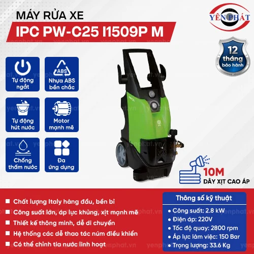 Máy rửa xe nước lạnh IPC PW-C25 I1509P M (không dây quấn) 2