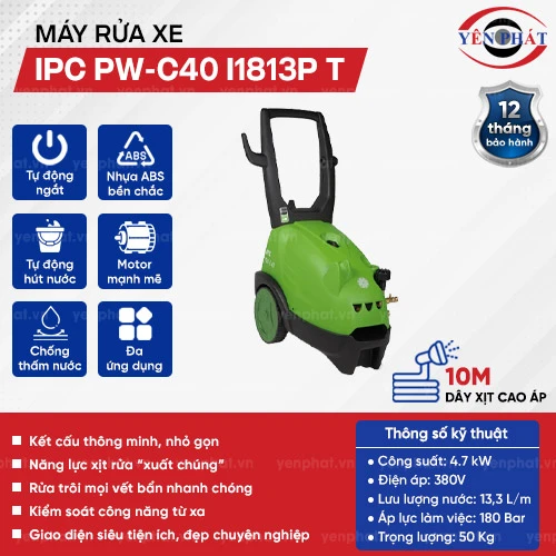 Máy rửa xe nước lạnh IPC PW-C40 I1813P T ( không dây quấn) 2