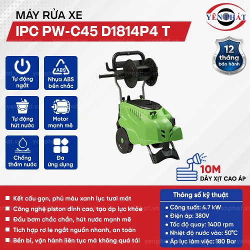 Máy rửa xe nước lạnh IPC PW-C45 D1814P4 T 2