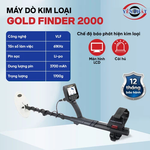 Máy dò vàng giá rẻ Gold Finder 2000 2