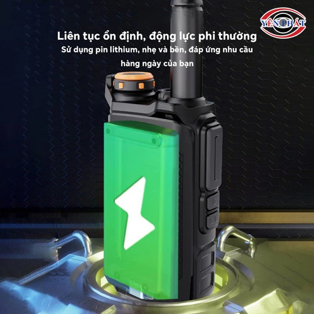 dung lượng pin bộ đàm tầm xa 10km lớn