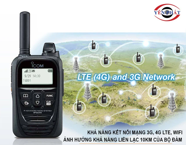 khả năng kết nối 3g, 4g ảnh hưởng khả năng liên lạc của bộ đàm 10km