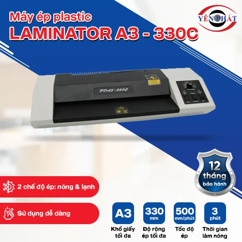 Máy ép Plastic Laminator A3 - 330C 2