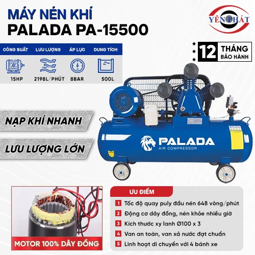 Máy nén hơi công nghiệp Palada PA-15500 2