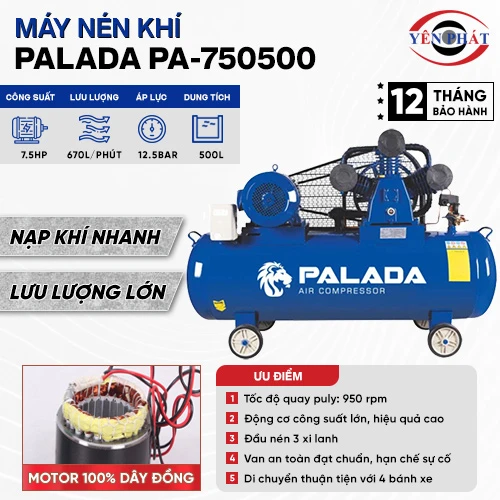 Máy nén không khí Palada PA-750500 2